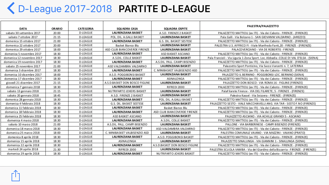 calendario dleague